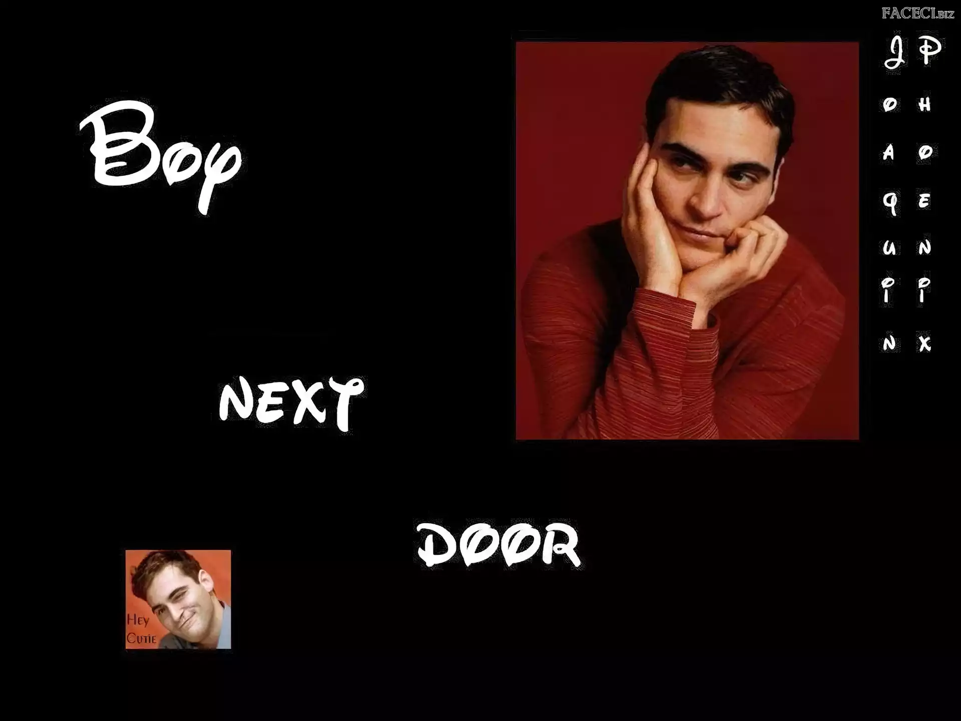 Joaquin Phoenix, czerwona koszulka