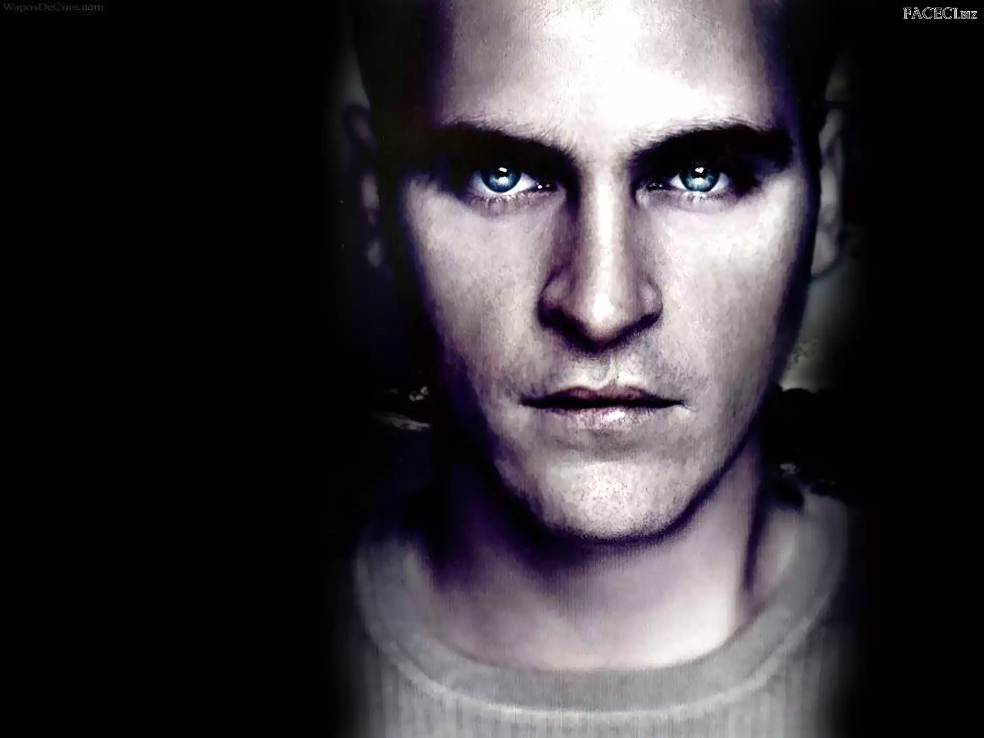 Joaquin Phoenix, niebieskie oczy